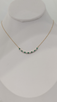 .25cttw Alternating Diamond and Emerald Bar Necklace- 14KY