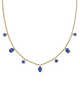 Cailin Strand Necklace in Blue Crystal- Gold Tone (September)