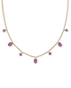 Cailin Strand Necklace in Purple Crystal- Gold Tone (Amethyst)