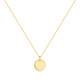 Sterling Silver Gold Plated Disc Pendant Necklace