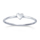 Sterling Silver 1mm Wire Heart Ring Size 5