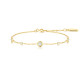 Gold Tone Mint Green Station Bracelet