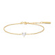 Gold Tone Sparkle Heart Bracelet