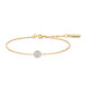 Gold Tone Pave Disc Bracelet