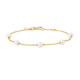 Gold Tone Pearl Station Bracelet