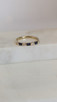 .14cttw Diamond and Sapphire Baguette Band-14KY