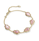 Adriana Scallop Frame Delicate Bracelet Gold Tone w/ Light Pink Iridescent Abalone