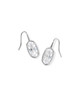 Lee Luxe Drop Earring Rhodium w/White CZ