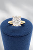 3.08cttw Lab Grown Elongated Cushion Engagement Ring-14KY