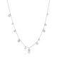 Gold Tone Sterling Silver Geometry Mixed Discs Necklace
