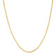 Gold Tone Sterling Silver Box Link Chain Necklace