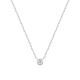 Sterling Silver Round Solitaire CZ Necklace