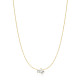 Gold Tone Sterling Silver Toi et Moi Necklace