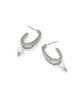 Gabriella Pearl Hoop Earring Vintage Silver Freshwater Cultured Pearl