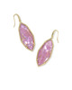 Ophelia Small Drop Earring Gold Light Mauve Illusion