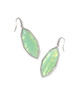 Ophelia Small Drop Earring Rhodium Mint Iridescent Abalone