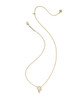 Ice Cream Pendant Necklace Gold Ivory Mother of Pearl