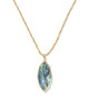 Ophelia Large Long Pendant Gold Abalone Shell