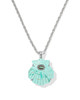 Lucia Shell Pendant Necklace Rhodium Sea Green Chryscl