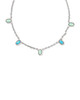Mini Elisa Strand Necklace Rhodium Green Mix
