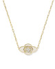 Abbie Medallion Pendant Necklace Gold Neutral Mix