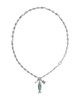 Parker Fish Long Charm Necklace Vintage Silver Abalone Shell