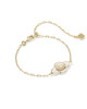 Abbie Medallion Delicate Chain Bracelet Gold Neutral Mix