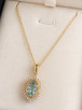 1.40ct Aquamarine and .14cttw Diamond Necklace-14KY