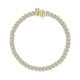 5.50cttw Aria Half Bezel Tennis Bracelet