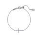 0.16cttw Minimalist Dainty Baguette Cross Bracelet