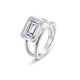 3.20cttw The Floating Emerald Bezel Split-Shank Ring Size 7