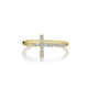 0.19cttw Minimalist Dainty Baguette Cross Ring Size 7