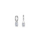 3.48cttw Emerald-Cut Padlock Charm Detachable Huggie