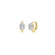 2.42cttw The Oval Solitaire Floating Cut Huggie