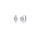 2.42cttw The Oval Solitaire Floating Cut Huggie