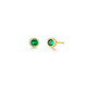 May Birthstone Bezel Stud Earrings