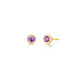 June Birthstone Bezel Stud Earrings