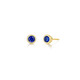 September Birthstone Bezel Stud Earrings