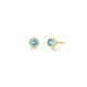 December Birthstone Bezel Stud Earrings