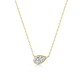 0.81cttw East-West Bezel Set Pear Shape Solitaire Necklace