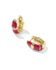 Courtney Enamel Huggie Earrings