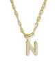 Bubble Letter N Short Pendant Necklace