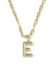 Bubble Letter E Short Pendant Necklace