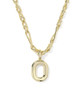 Bubble Letter O Short Pendant Necklace