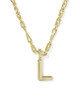 Bubble Letter L Short Pendant Necklace