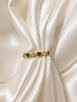 Emerald and Diamond Band-14KY