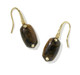 Lee Riveted Drop Earring Gold Tone/Dark Brown Hawks Eye