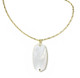 Danielle Riveted Long Pendant Gold Tone/Ivory Mother of Pearl