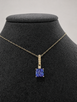 Tanzanite and Diamond Necklace-14KW
