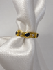 Pear Sapphires and Diamond Band-14KY